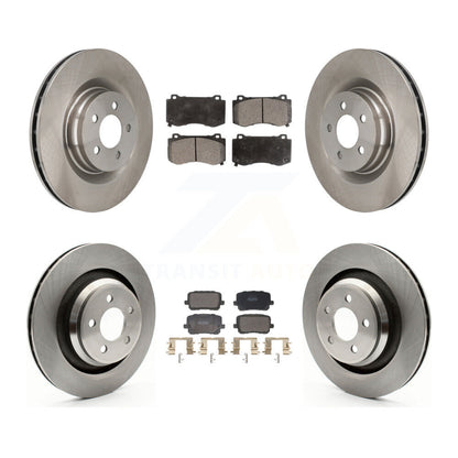 Kit de rotors de frein à disque avant et arrière et plaquettes semi-métalliques pour Dodge Charger
