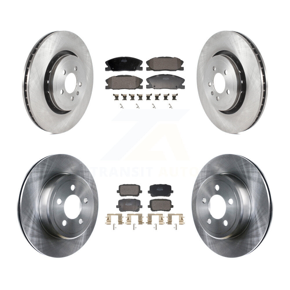 Kit de rotor de frein avant et arrière et plaquettes semi-métalliques pour Dodge Charger RWD avec 5.7