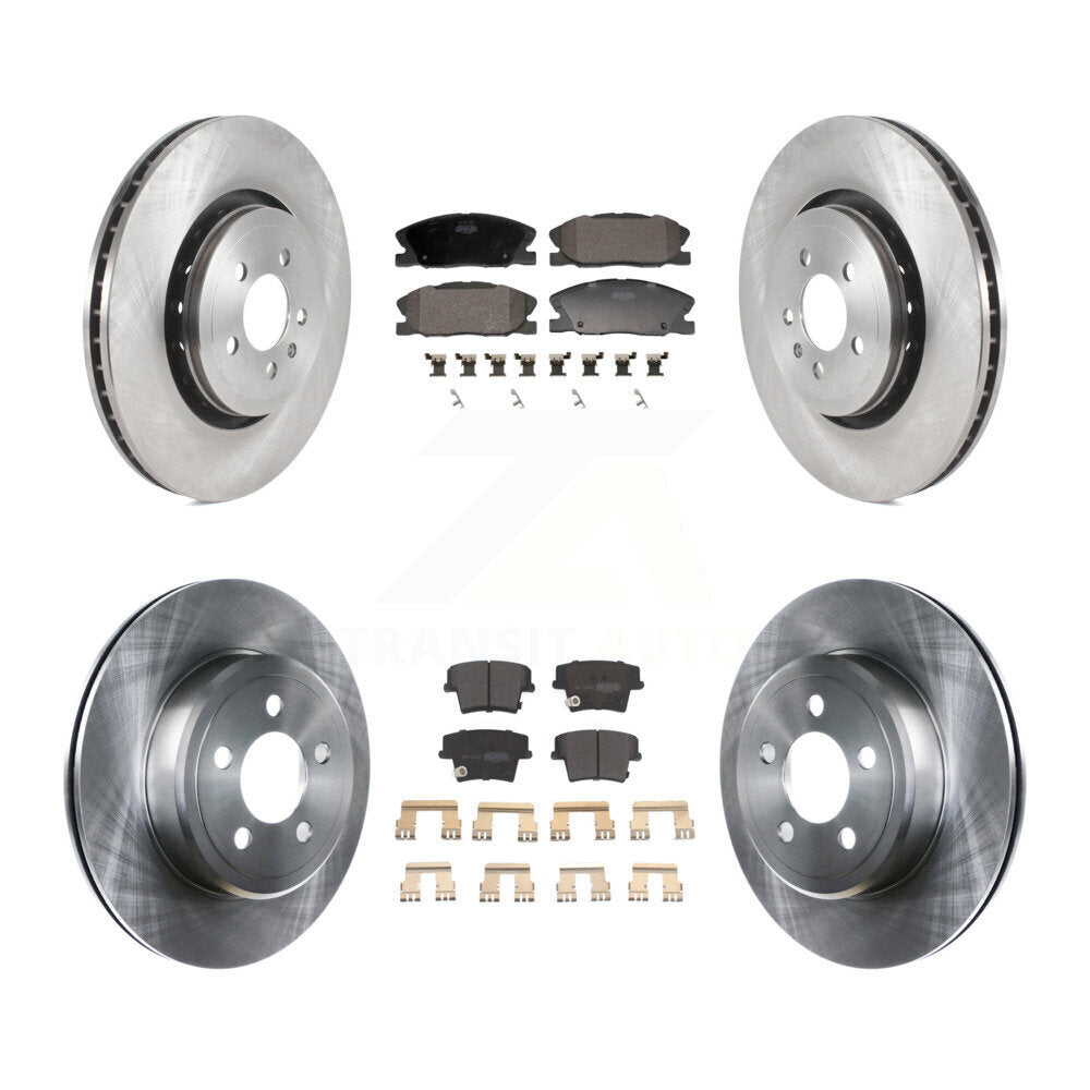 Kit de rotor de frein avant et arrière et plaquettes semi-métalliques pour Dodge Charger RWD avec 5.7