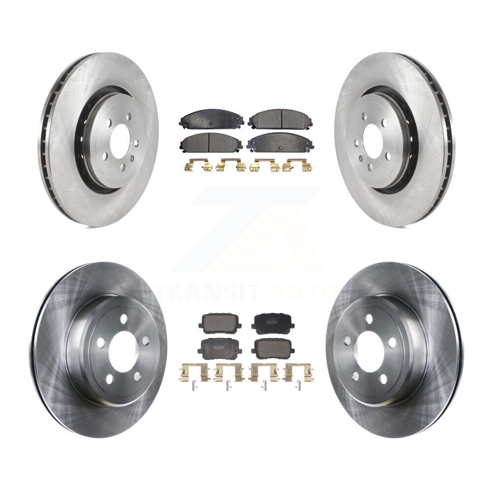 Kit de rotor de frein avant et arrière et plaquettes semi-métalliques pour Dodge Charger RWD avec 5.7
