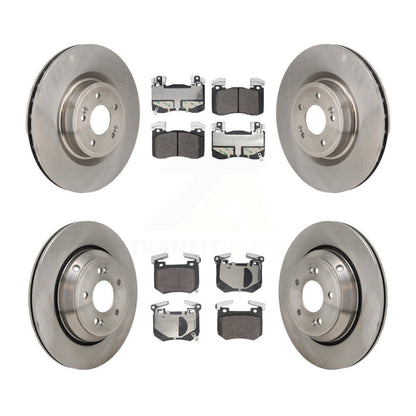 Kit de rotors de frein à disque avant et arrière et plaquettes semi-métalliques pour Genesis G70 2022 3.3