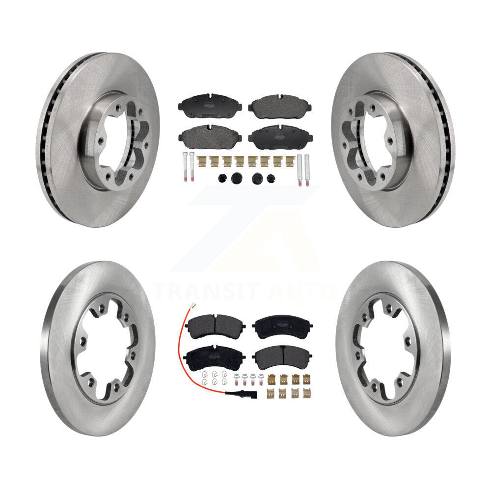 Kit de disques de frein avant et arrière et plaquettes semi-métalliques pour Ford Transit-250 Transit-15
