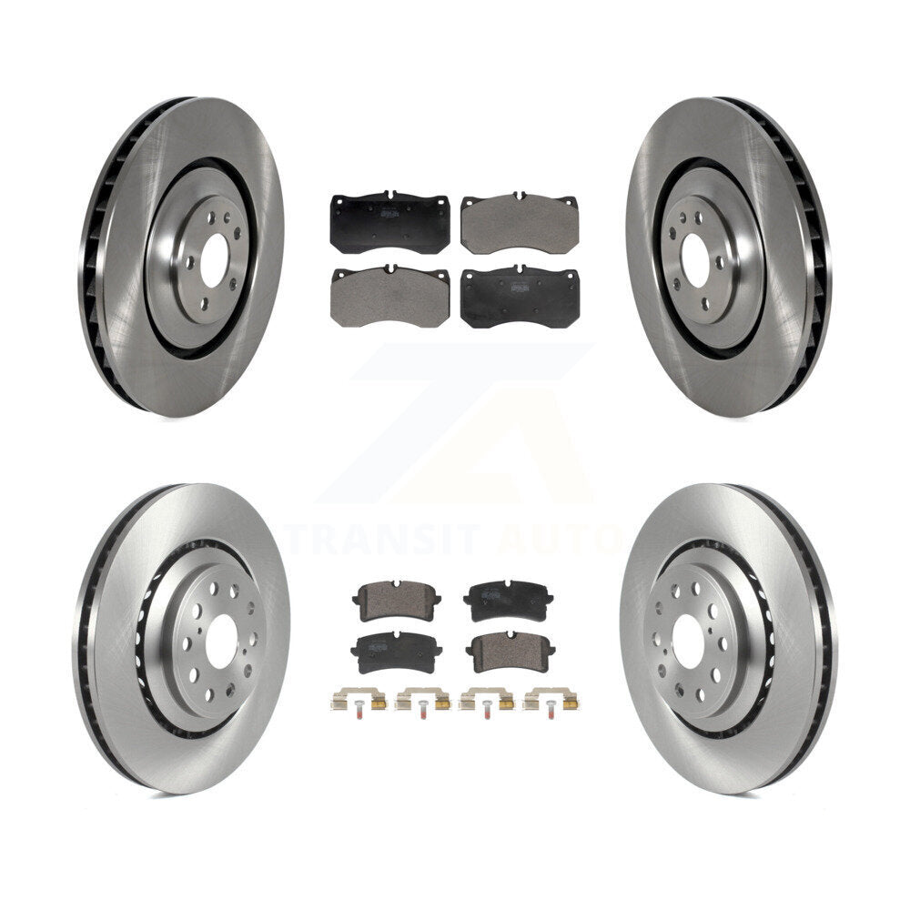 Kit de disques de frein à disque avant et arrière et plaquettes semi-métalliques pour Audi S8 S7