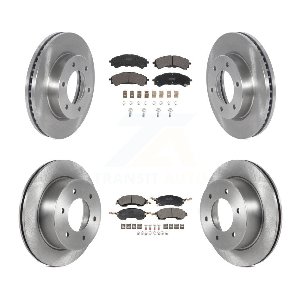Kit de rotors de frein à disque avant et arrière et plaquettes semi-métalliques pour Ford Bronco