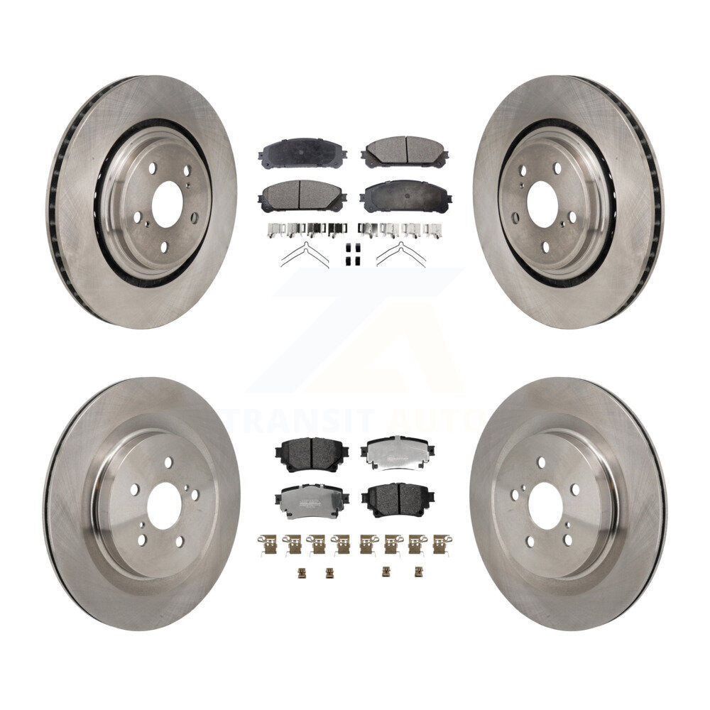 Kit de rotor de frein avant et arrière et plaquettes semi-métalliques pour Toyota Highlande 2020 – 2022