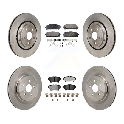 Kit de rotor de frein avant et arrière et plaquettes semi-métalliques pour Toyota Highlande 2020 – 2022
