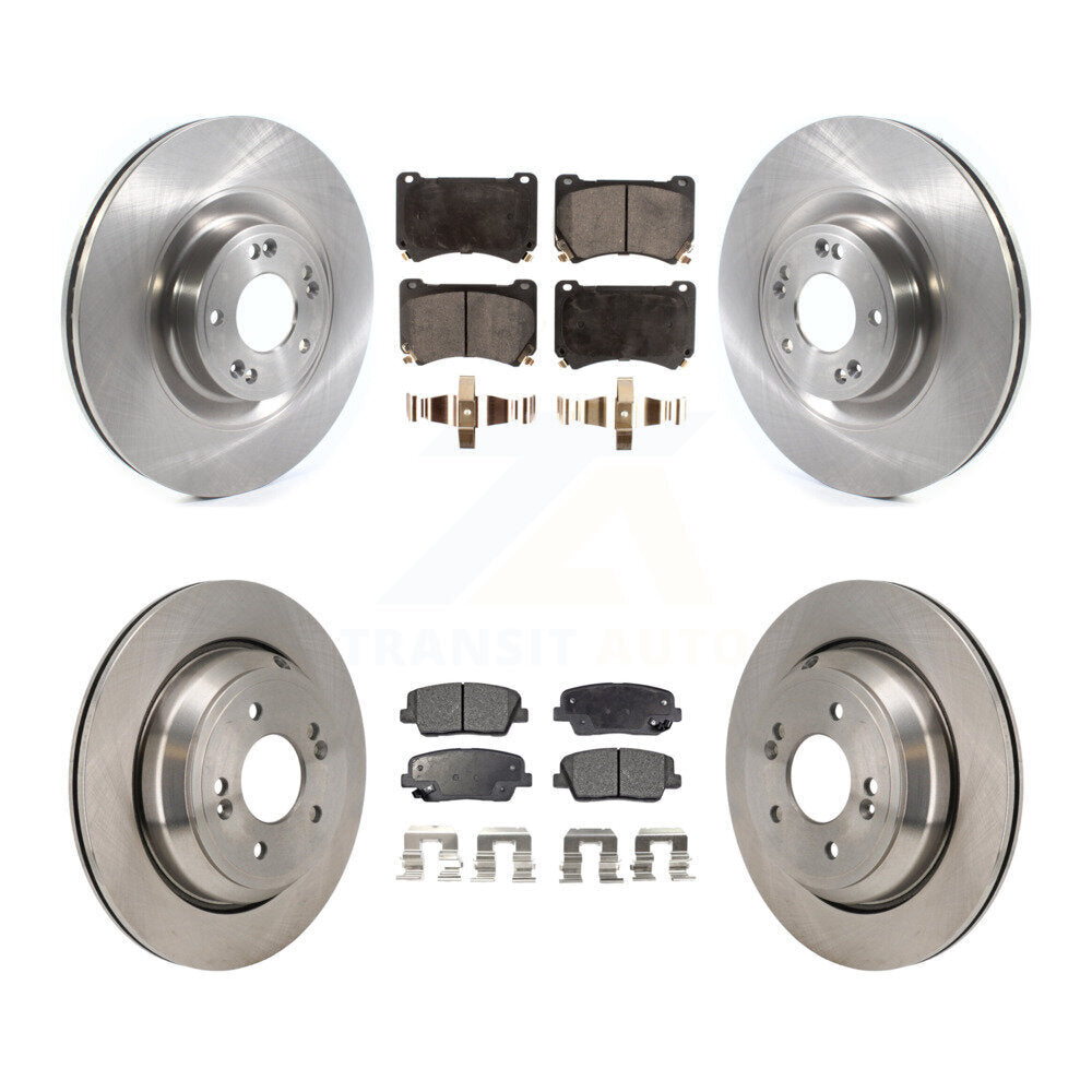 Kit de rotors de frein à disque avant et arrière et plaquettes semi-métalliques pour Hyundai Equus 2011