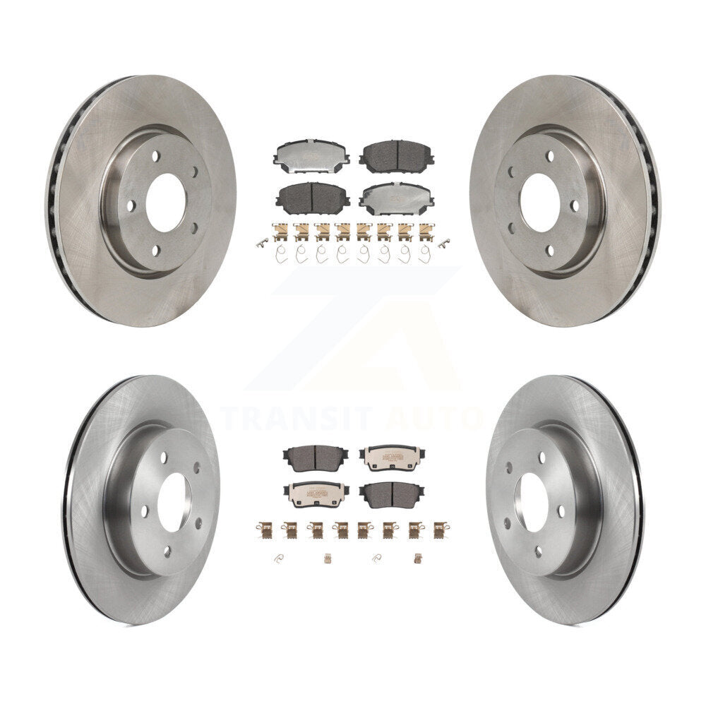 Kit de disques de frein à disque avant et arrière et plaquettes semi-métalliques pour Nissan Rogue