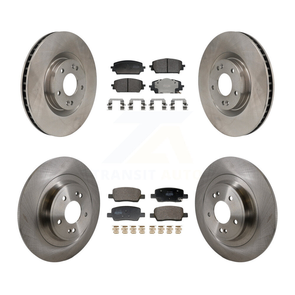 Kit de disques de frein avant et arrière et plaquettes semi-métalliques pour Hyundai Santa Cru 2022 – 2024