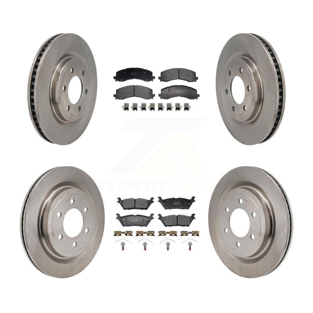 Kit de rotors de frein à disque avant et arrière et plaquettes semi-métalliques pour Ford F-150 Lightnin