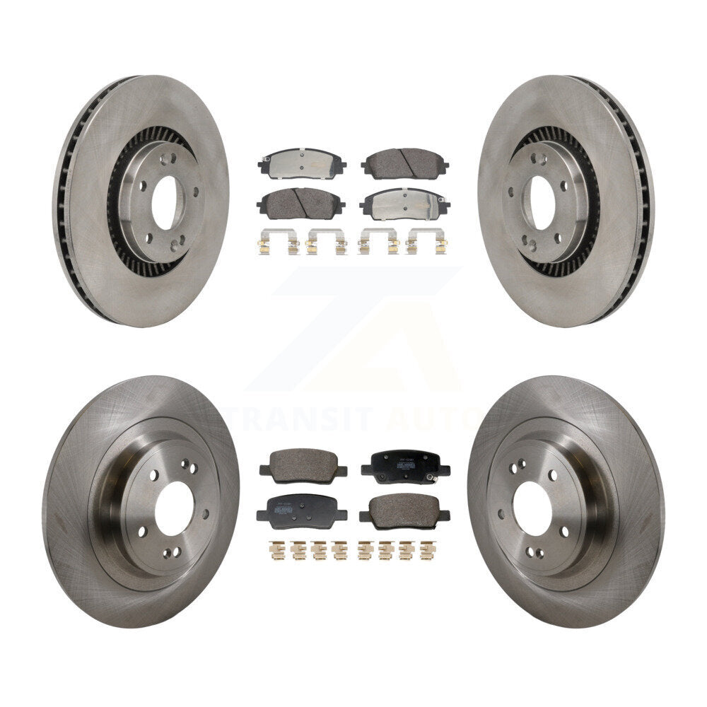 Kit de rotor de frein à disque avant et arrière et plaquettes semi-métalliques pour Kia Carniva 2022 – 2024