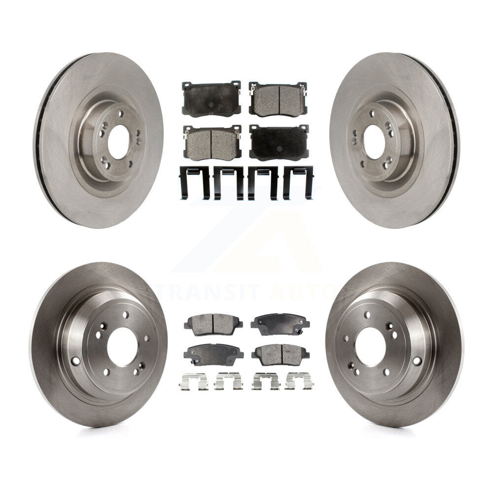 Rotor de frein à disque avant et arrière et Kit de plaquettes semi-métalliques pour Hyundai Genesis G80 5.0