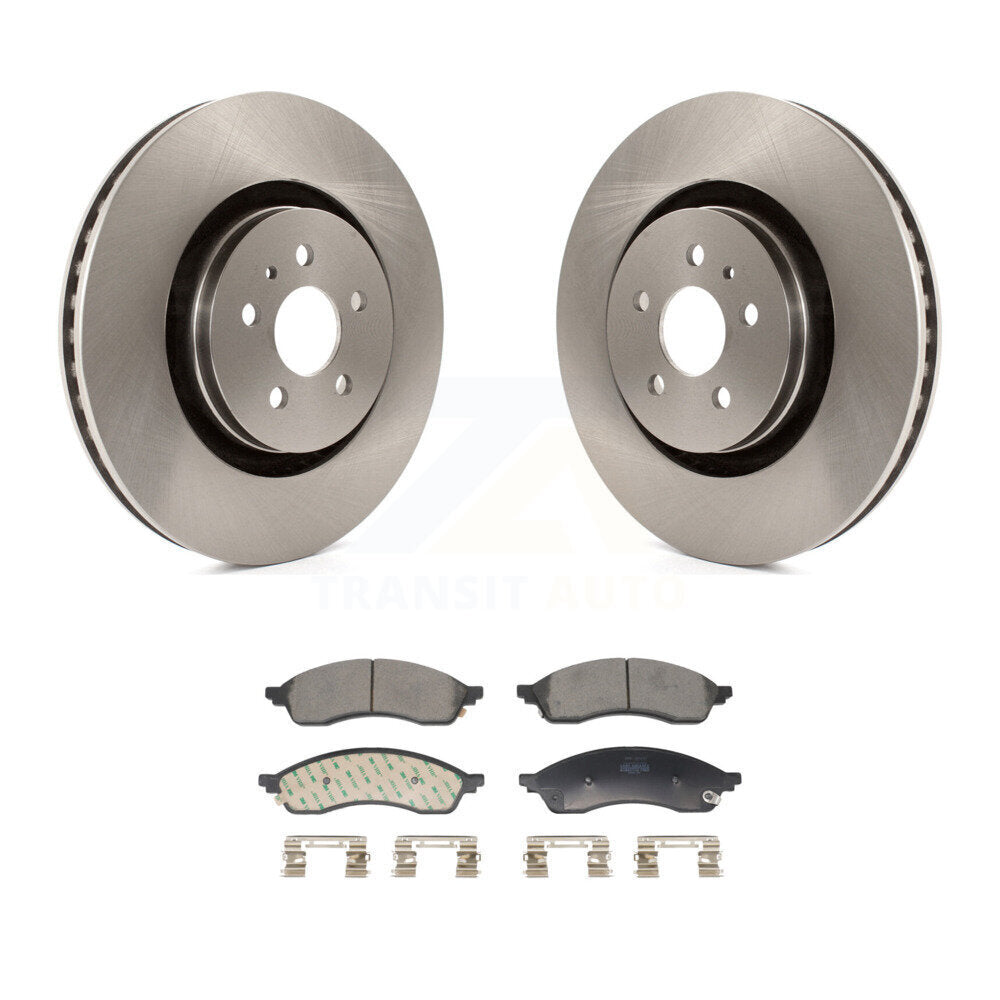 Kit de disques de frein à disque avant et plaquettes semi-métalliques pour Lincoln Nautilus