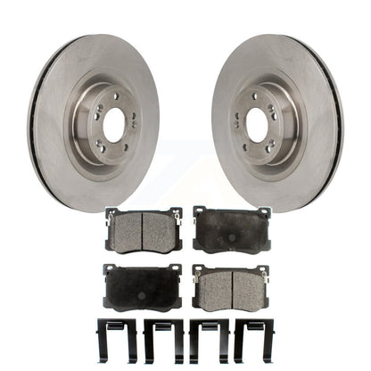 Kit de rotors de frein à disque avant et plaquettes semi-métalliques pour Hyundai Genesis G80 5.0L