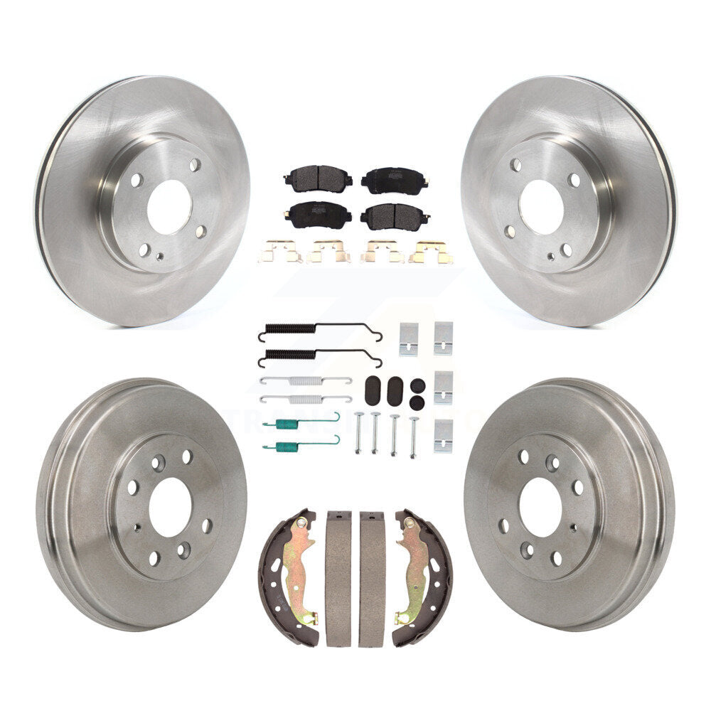 Kit de tambour à plaquettes semi-métalliques, Rotor de frein à disque avant et arrière (7 pièces) pour Toyota Yaris i