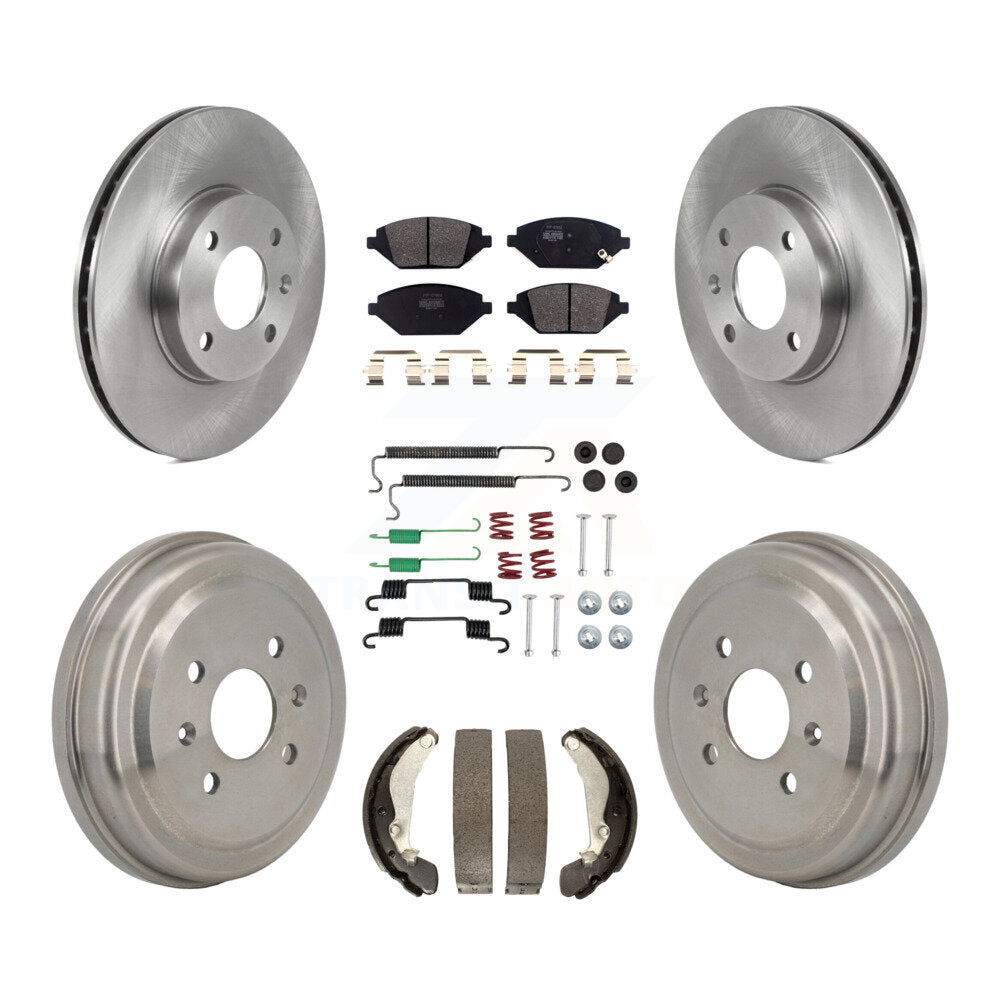 Kit de tambour à plaquettes semi-métalliques, Rotor de frein à disque avant et arrière (7 pièces) pour Chevrolet Spar
