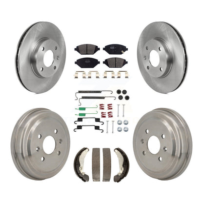 Kit de tambour à plaquettes semi-métalliques, Rotor de frein à disque avant et arrière (7 pièces) pour Chevrolet Spar