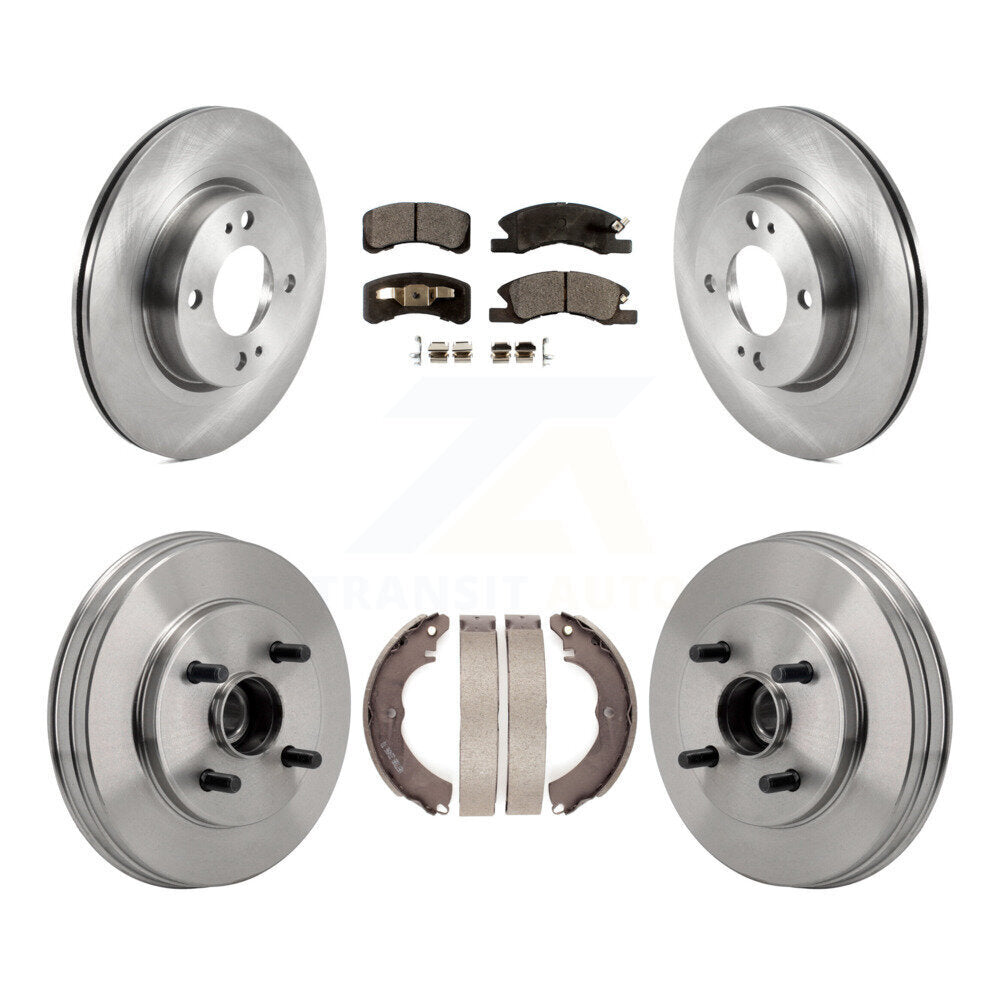 Rotors de frein à disque avant et arrière, Kit de tambour à plaquettes semi-métalliques pour Mitsubishi Mirage G