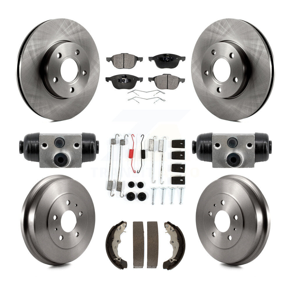 Kit de tambour à plaquettes semi-métalliques pour Rotor de frein avant et arrière (9 pièces) pour Ford Focus FMSI = 100