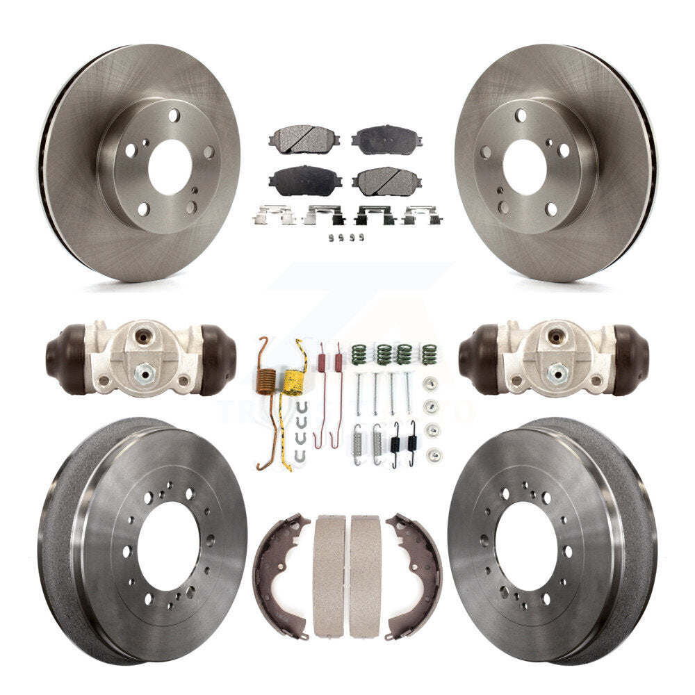 Kit de tambour à plaquettes semi-métalliques pour rotor de frein avant et arrière (9 pièces) pour 15 Toyota Tacoma 4W