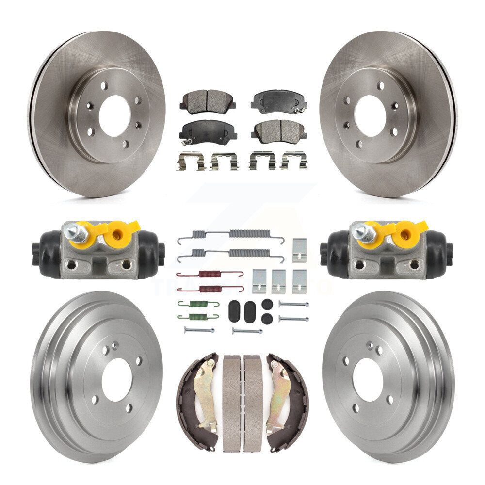 Kit de tambour à plaquettes semi-métalliques pour Rotor de frein avant et arrière (9 pièces) pour Hyundai Accen 12-17