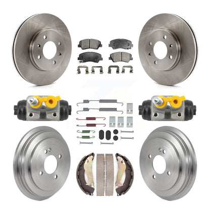 Kit de tambour à plaquettes semi-métalliques pour Rotor de frein avant et arrière (9 pièces) pour Hyundai Accen 12-17