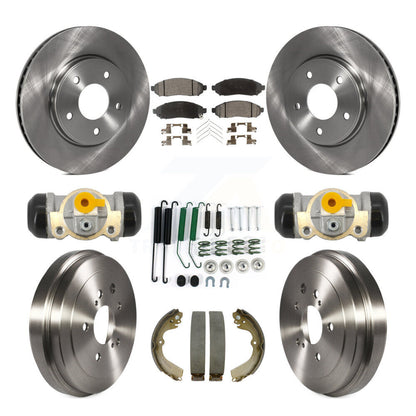 Rotors de frein avant et arrière, Kit de plaquettes et tambours semi-métalliques (9 pièces) pour Nissan NV200 Cit