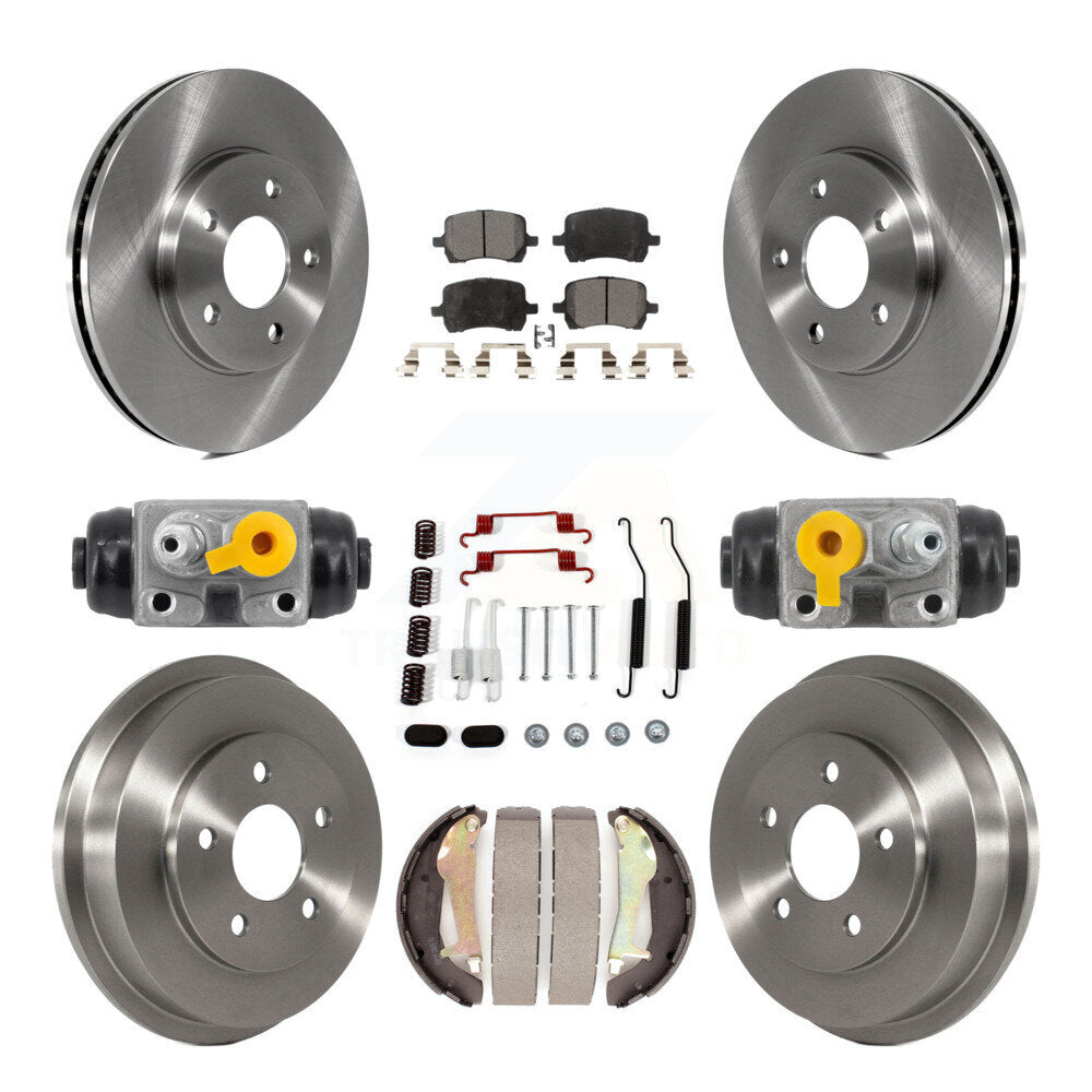 Rotor de frein à disque avant et arrière, Kit de plaquettes et de tambour semi-métalliques (9 pièces) pour Chevrolet HH