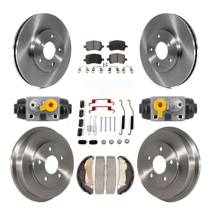 Rotor de frein à disque avant et arrière, Kit de plaquettes et de tambour semi-métalliques (9 pièces) pour Chevrolet HH
