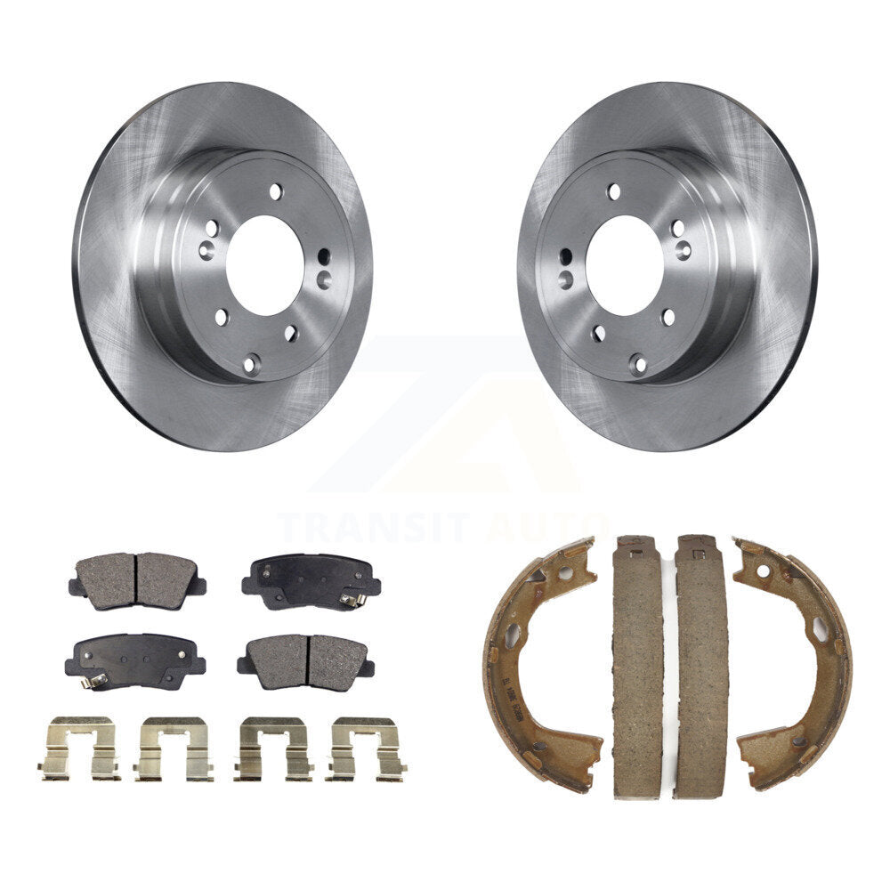 Kit de plaquettes semi-métalliques et de chaussures de stationnement, Rotors à disque arrière, pour Hyundai Sonata Ki