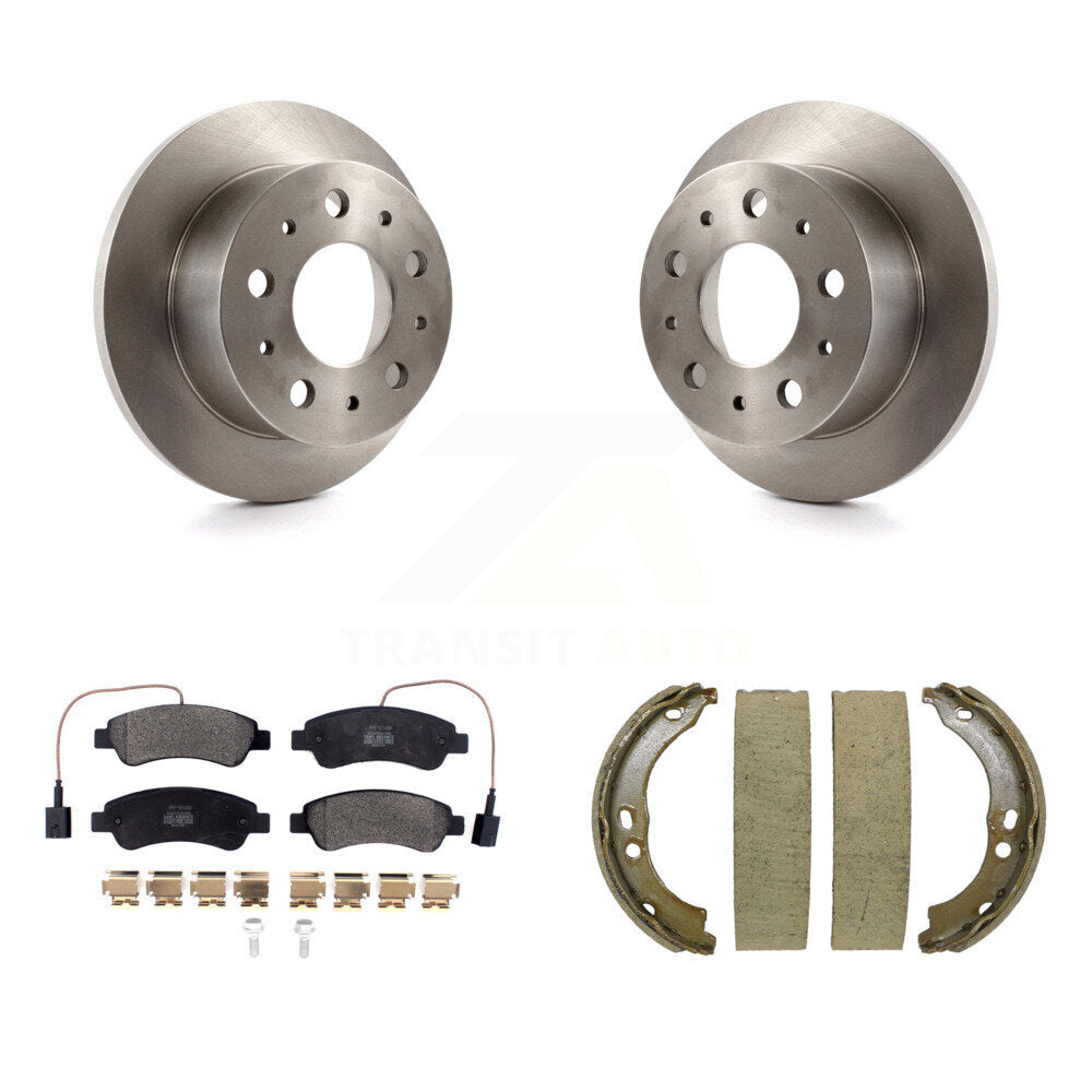Kit de plaquettes semi-métalliques et de chaussures de stationnement pour disques arrière, Rotors, pour Ram ProMaster 250