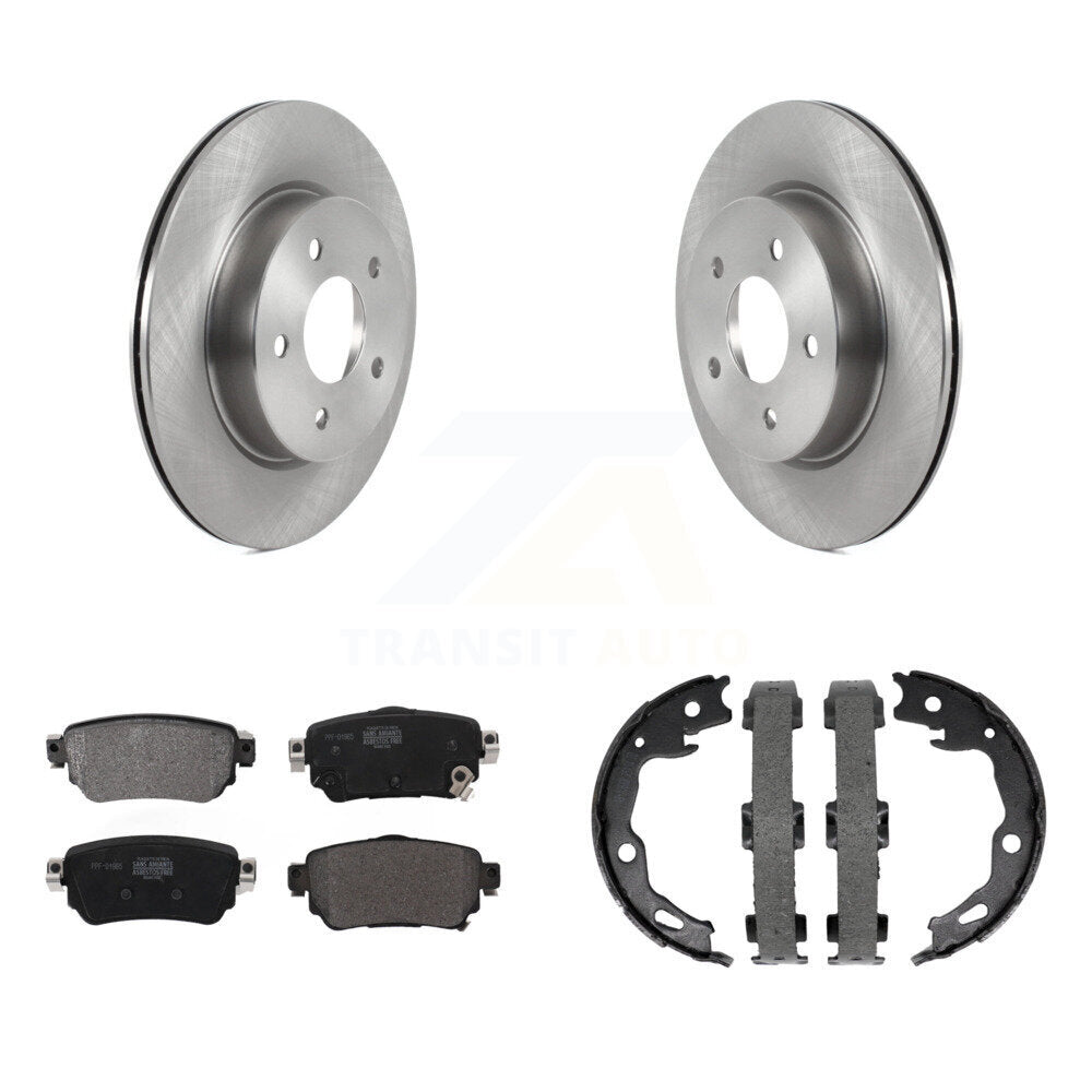 Kit de plaquettes semi-métalliques et de chaussures de stationnement pour rotors de disque arrière, pour Nissan Rogue Spor