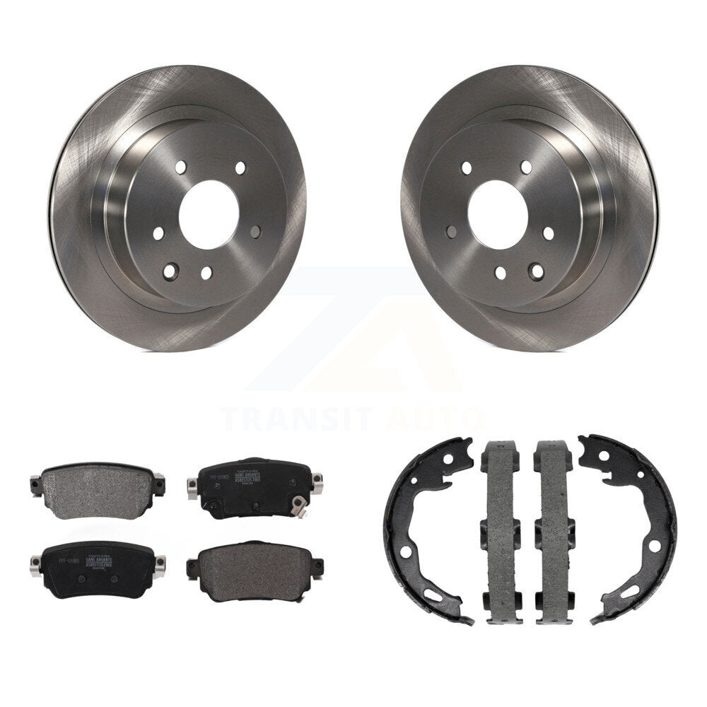 Kit de plaquettes semi-métalliques et de chaussures de stationnement pour rotors de disque arrière, pour Nissan Rogue Sport