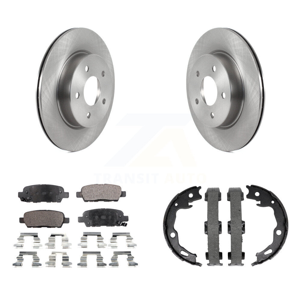 Kit de plaquettes semi-métalliques et de chaussures de stationnement pour rotors de disque arrière, pour Nissan Qashqai Rogu
