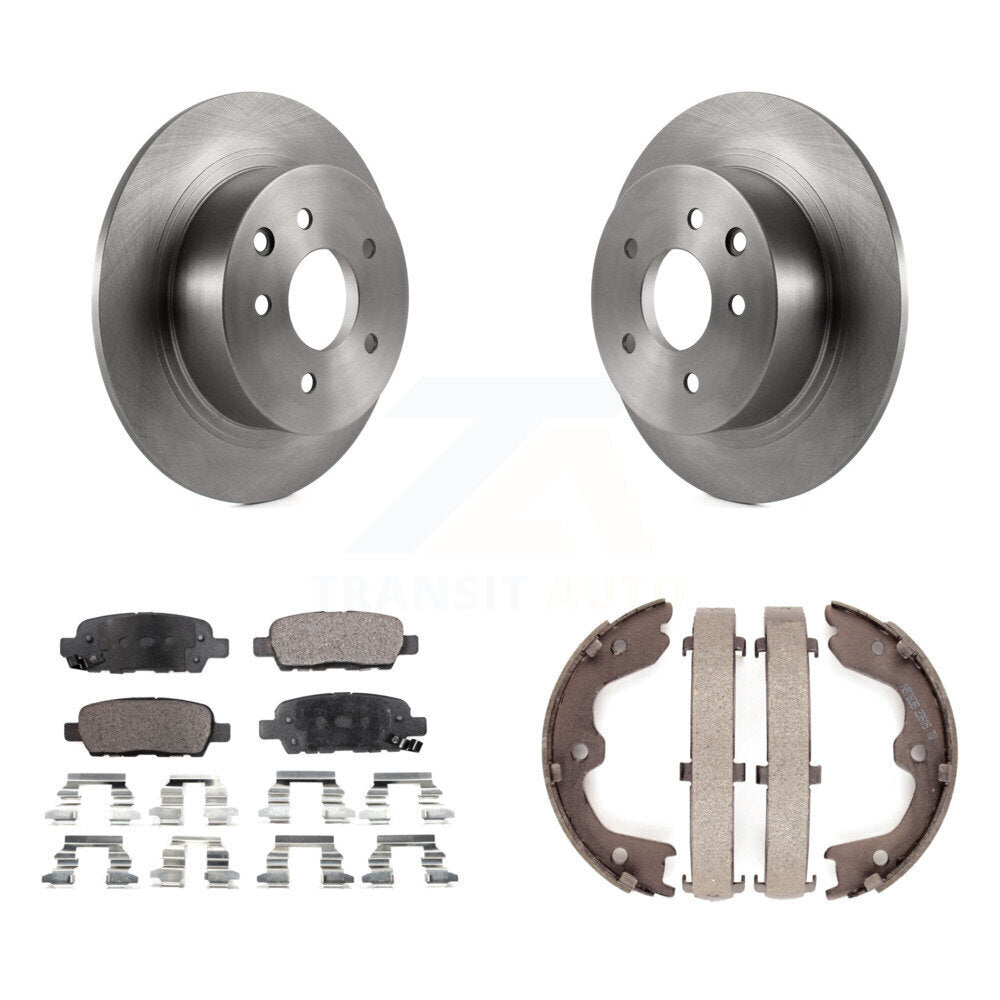 Kit de plaquettes semi-métalliques et de chaussures de stationnement pour rotors de disque arrière, pour Nissan Altima Maxim