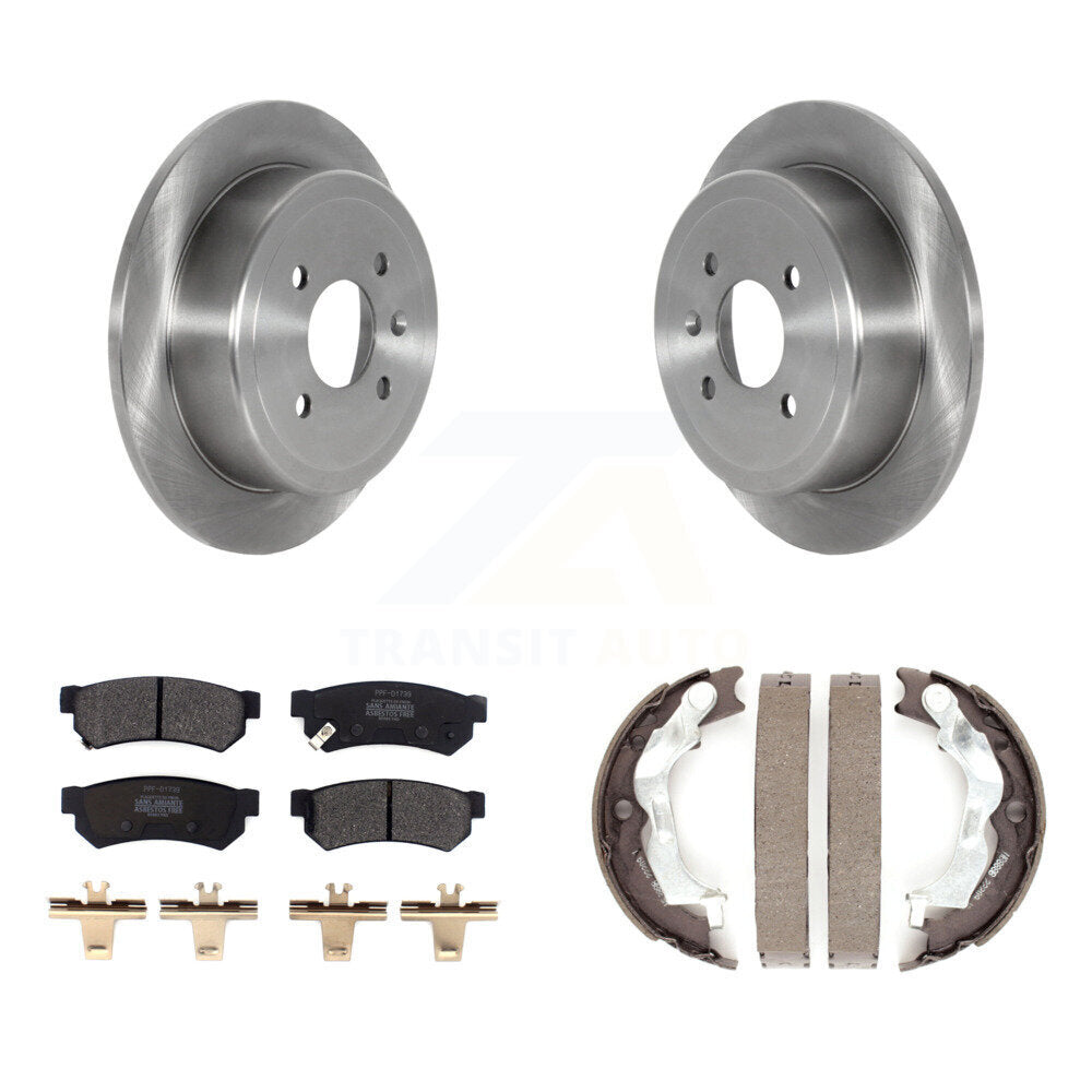Kit de plaquettes semi-métalliques et de chaussures de stationnement pour rotors de disque arrière, pour Chevrolet Spark E