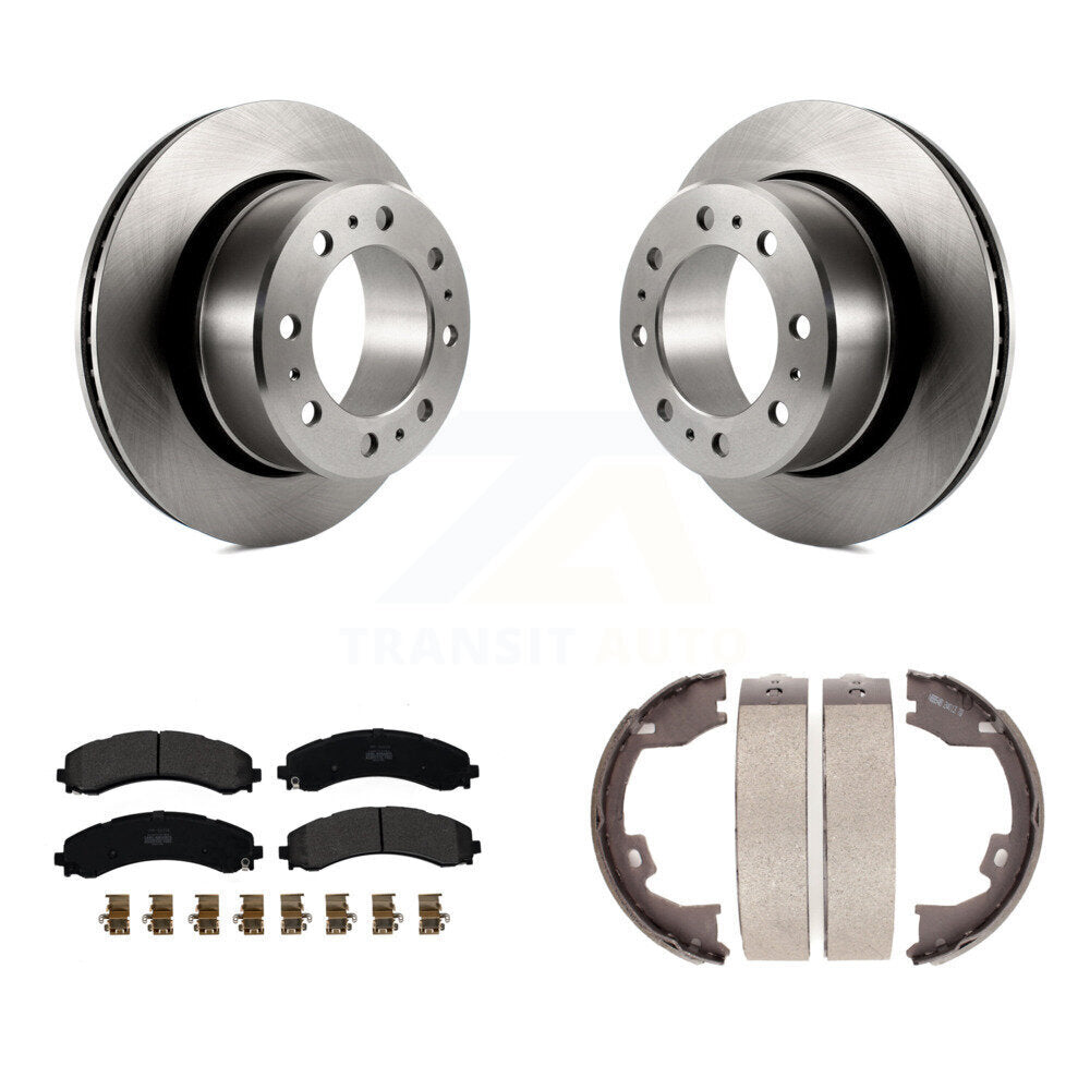 Kit de plaquettes semi-métalliques et de patins de frein de stationnement pour disques arrière, pour Ram 3500