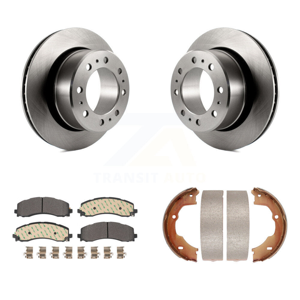 Kit de plaquettes semi-métalliques et de patins de frein de stationnement pour disques arrière, pour Ram 3500