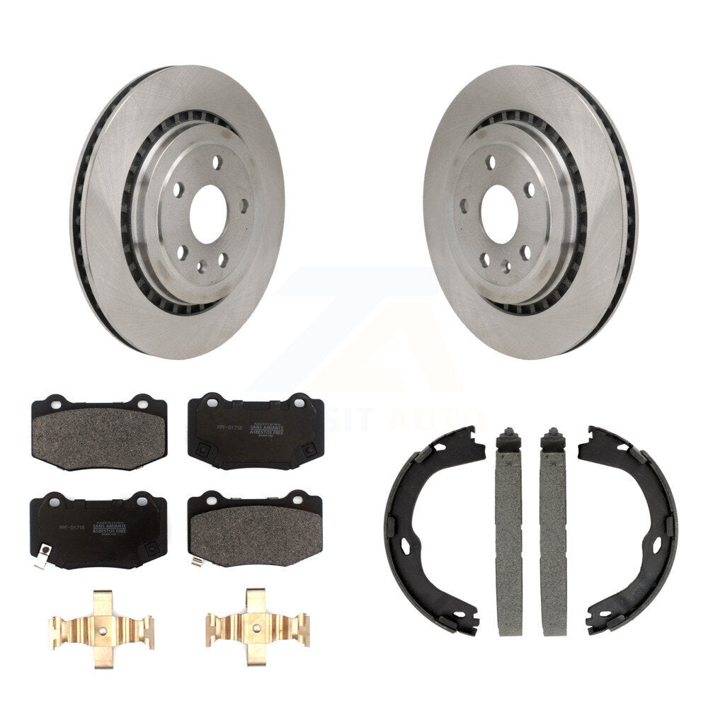 Kit de plaquettes semi-métalliques et de chaussures de stationnement, Rotors à disque arrière, pour Chevrolet Camaro AT