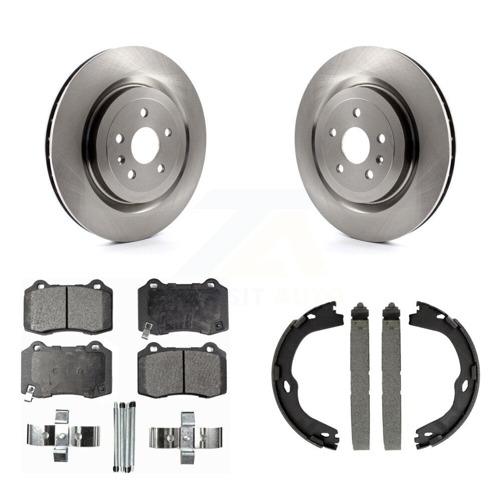 Kit de plaquettes semi-métalliques et de chaussures de stationnement, Rotors à disque arrière, pour Chevrolet Camaro CT