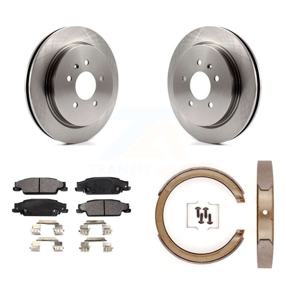 Kit de plaquettes semi-métalliques et de patins de frein de stationnement, Rotors à disque arrière pour Cadillac ST