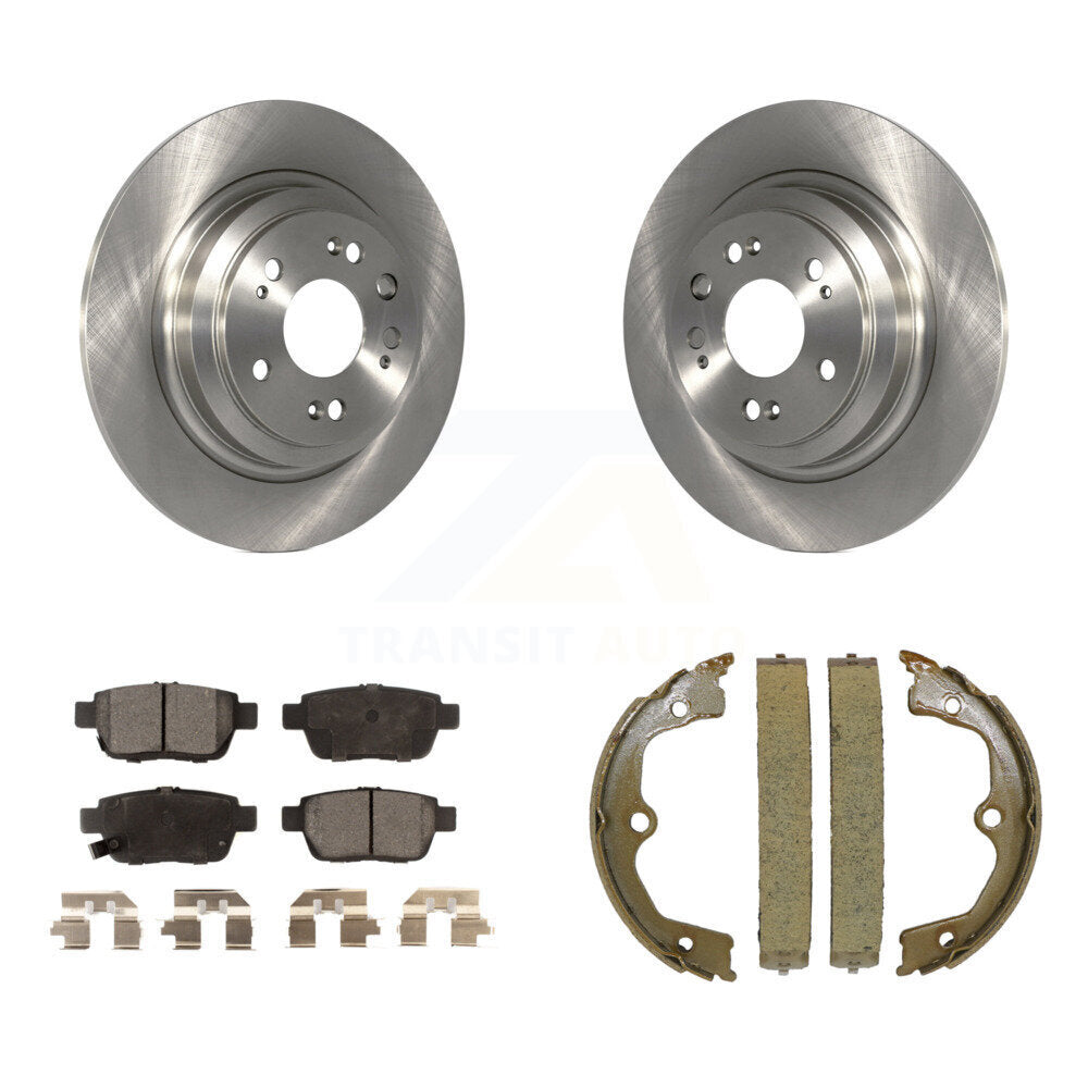 Kit de plaquettes semi-métalliques et de chaussures de stationnement pour disques arrière, pour Acura T 2009 – 2014