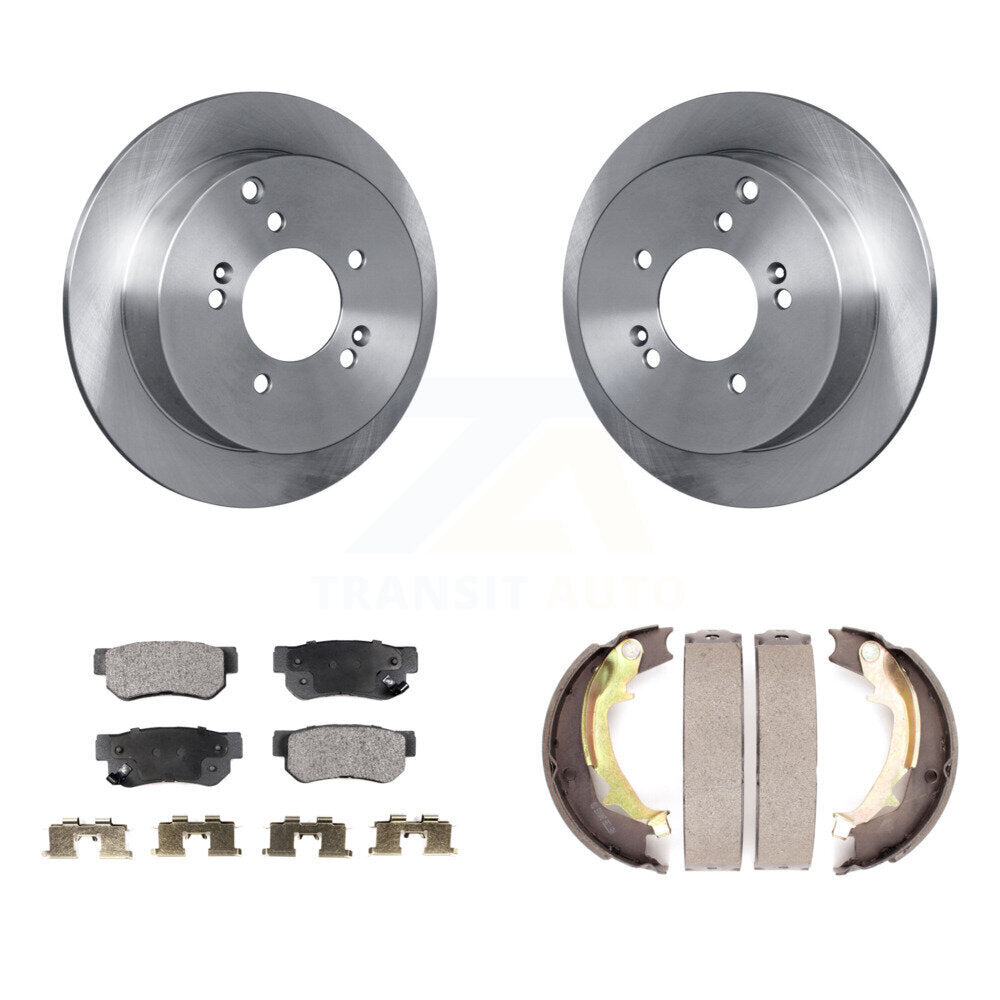 Kit de chaussures de stationnement à plaquettes semi-métalliques, Rotors à disque arrière, pour Hyundai Tucson Kia Fe