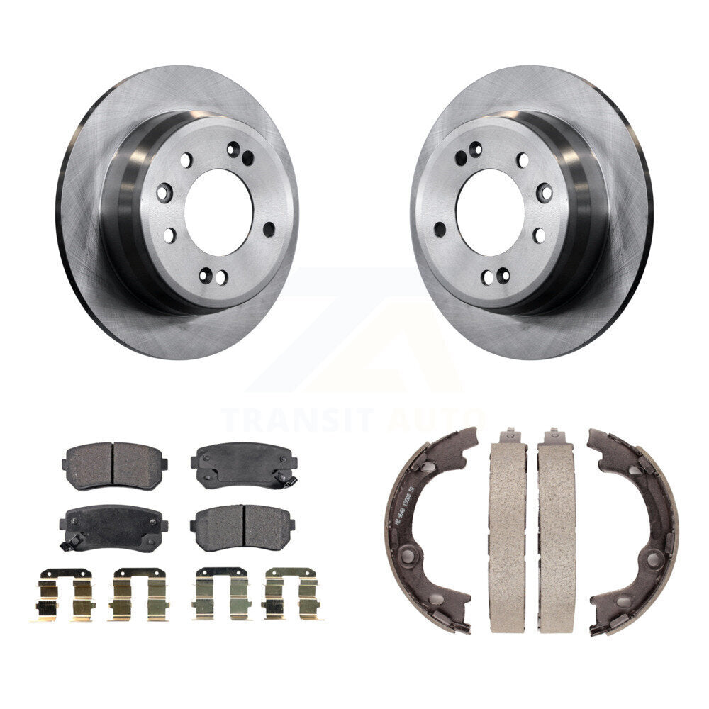 Kit de chaussures de stationnement à plaquettes semi-métalliques, Rotors à disque arrière, pour Hyundai Tucson Elantr