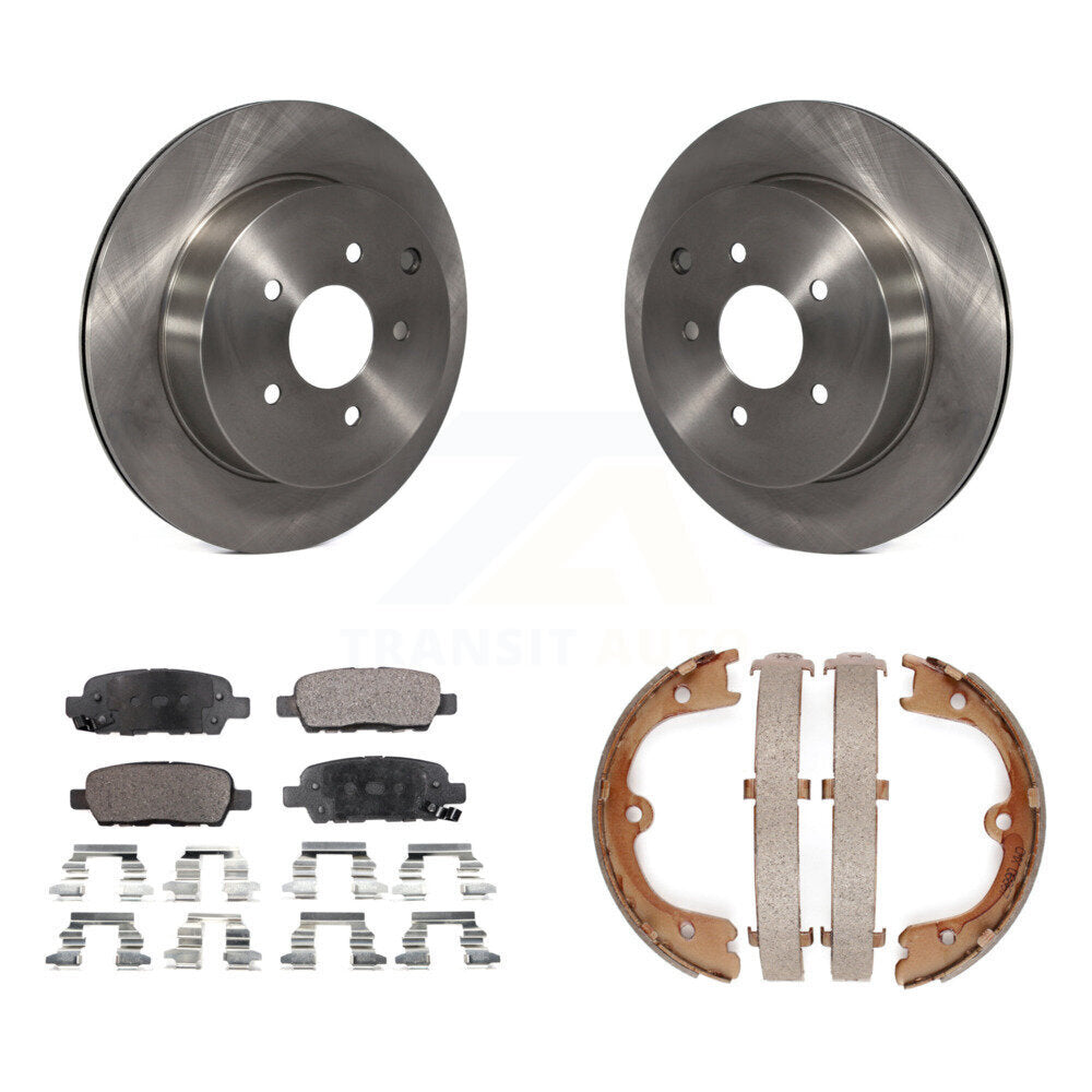 Kit de plaquettes semi-métalliques et de chaussures de stationnement pour disques arrière, Rotors, pour INFINITI FX35 Nissa
