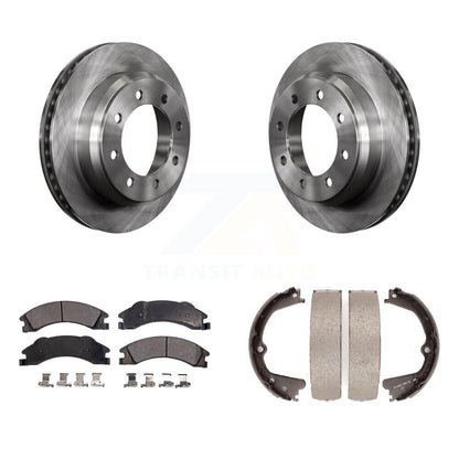 Kit de chaussures de stationnement avec plaquettes semi-métalliques, Rotors à disque arrière, pour Ford E-350 Super Duty