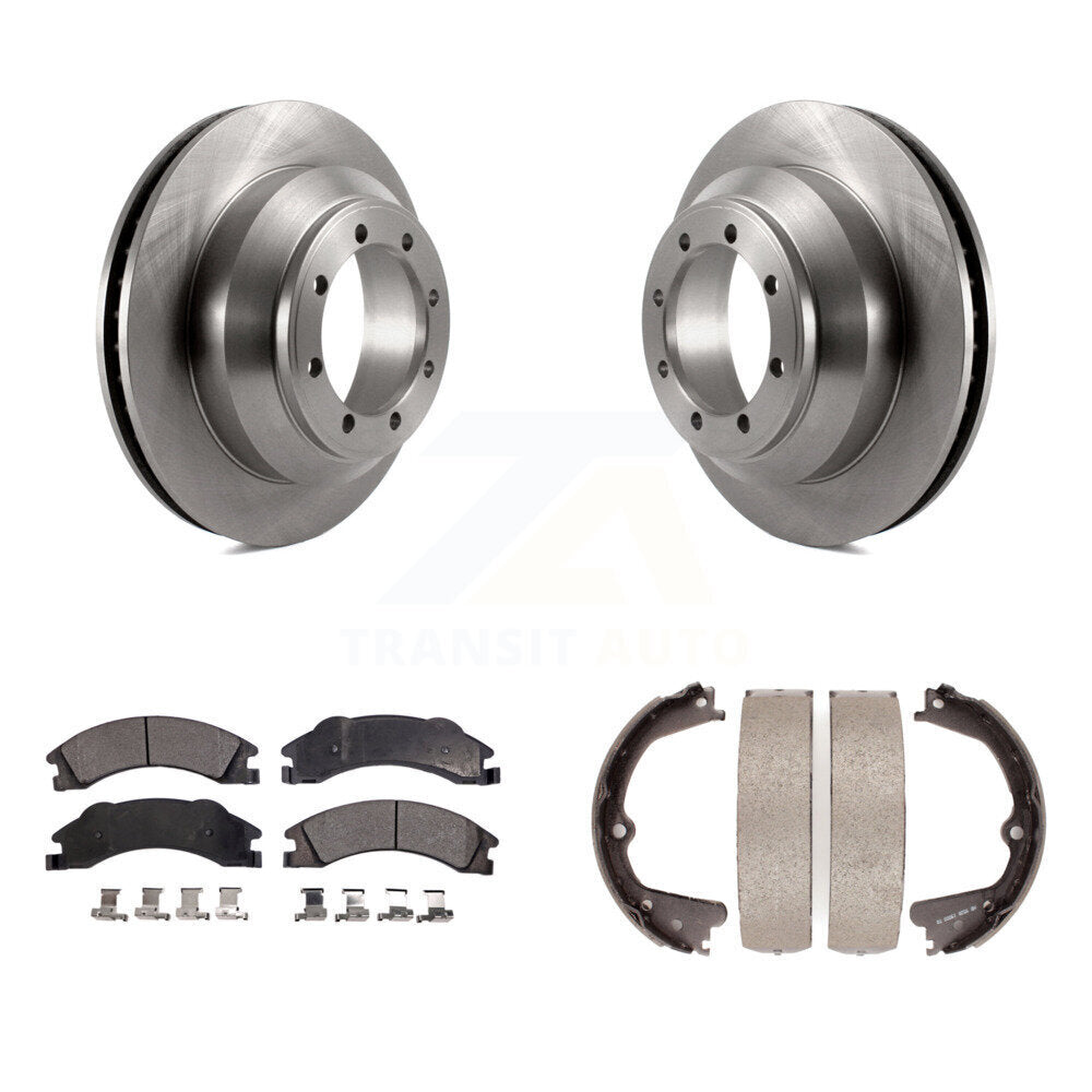 Kit de chaussures de stationnement avec plaquettes semi-métalliques, Rotors à disque arrière, pour Ford E-350 Super Duty