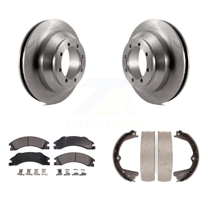 Kit de chaussures de stationnement avec plaquettes semi-métalliques, Rotors à disque arrière, pour Ford E-350 Super Duty