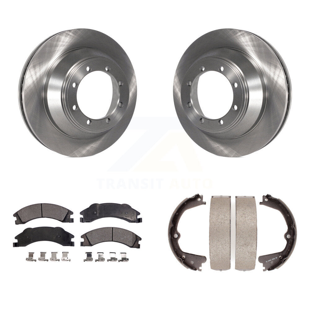 Kit de chaussures de stationnement avec plaquettes semi-métalliques, Rotors à disque arrière, pour Ford E-450 Super Duty