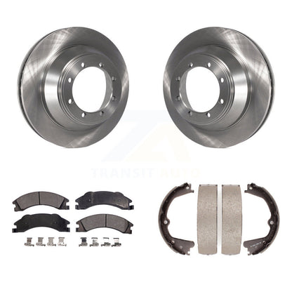 Kit de chaussures de stationnement avec plaquettes semi-métalliques, Rotors à disque arrière, pour Ford E-450 Super Duty